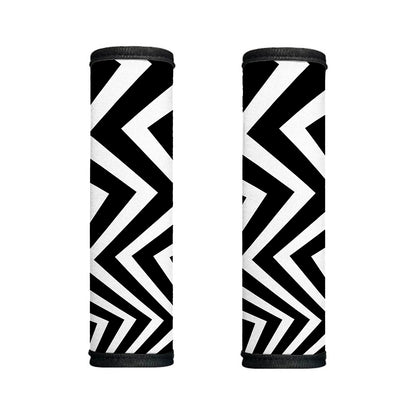 Black And White Zigzag Dazzle Print Handle Covers
