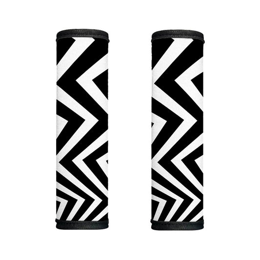 Black And White Zigzag Dazzle Print Handle Covers