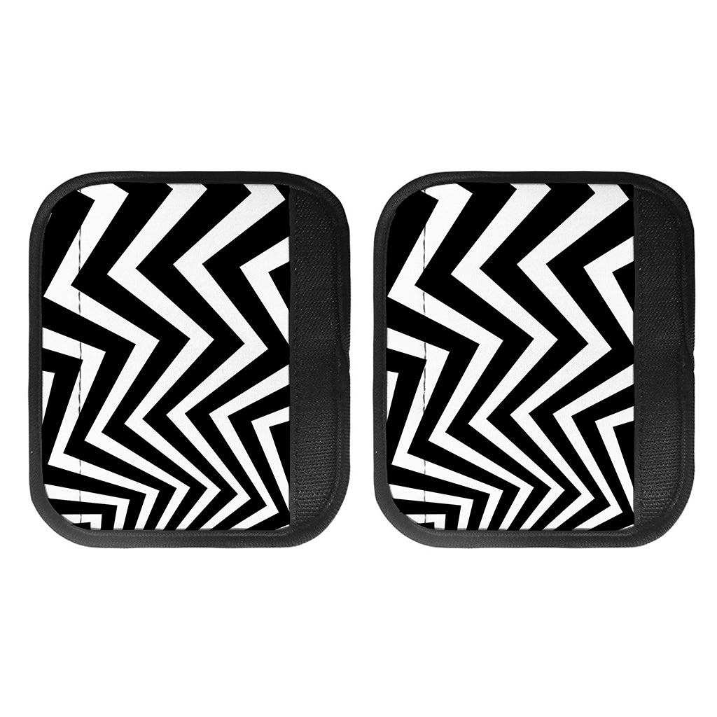 Black And White Zigzag Dazzle Print Handle Covers