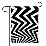 Black And White Zigzag Dazzle Print House Flag