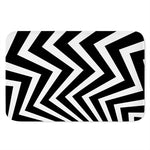 Black And White Zigzag Dazzle Print Indoor Door Mat