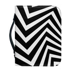Black And White Zigzag Dazzle Print Leather Bible Cover