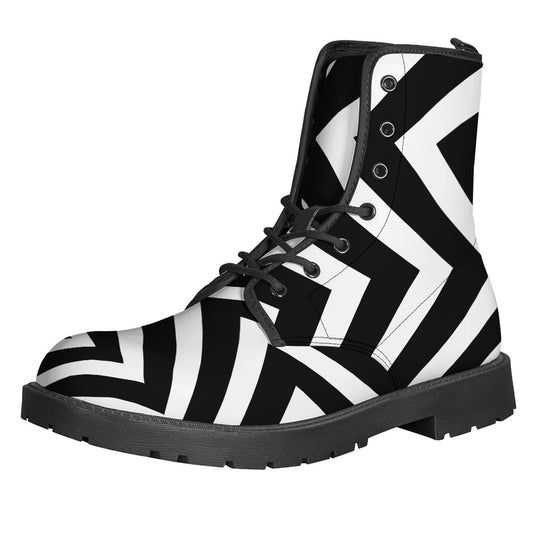 Black And White Zigzag Dazzle Print Backpack