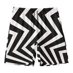 Black And White Zigzag Dazzle Print Men's Swim Trunks