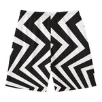 Black And White Zigzag Dazzle Print Men's Swim Trunks