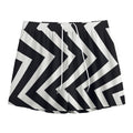 Black And White Zigzag Dazzle Print Mesh Shorts