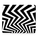 Black And White Zigzag Dazzle Print Mouse Pad