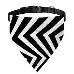 Black And White Zigzag Dazzle Print Over The Collar Dog Bandana