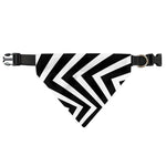 Black And White Zigzag Dazzle Print Over The Collar Dog Bandana