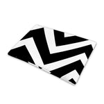 Black And White Zigzag Dazzle Print Pet Cooling Mat Cover