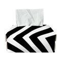 Black And White Zigzag Dazzle Print Rectangle Tissue Box Cover