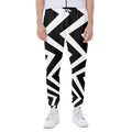 Black And White Zigzag Dazzle Print Joggers