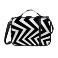 Black And White Zigzag Dazzle Print Shoulder Strap Bible Bag