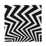 Black And White Zigzag Dazzle Print Silk Bandana