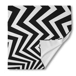 Black And White Zigzag Dazzle Print Silk Bandana