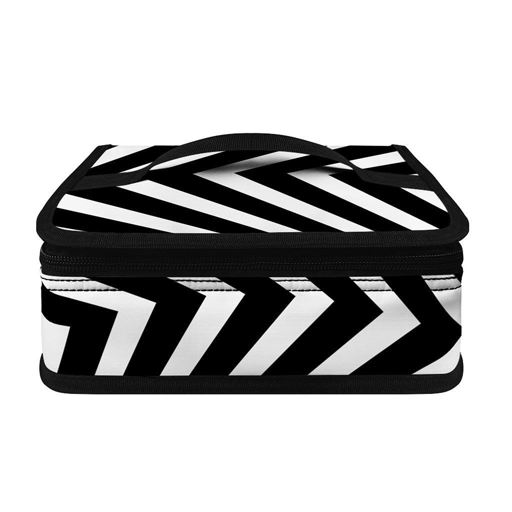 Black And White Zigzag Dazzle Print Small Lunch Bag