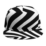 Black And White Zigzag Dazzle Print Snapback Cap