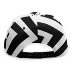 Black And White Zigzag Dazzle Print Snapback Cap