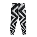 Black And White Zigzag Dazzle Print Sweatpants
