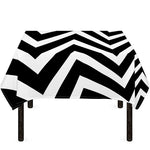 Black And White Zigzag Dazzle Print Tablecloth