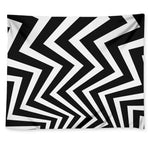 Black And White Zigzag Dazzle Print Tapestry