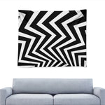 Black And White Zigzag Dazzle Print Tapestry