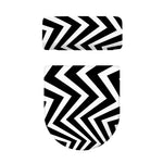 Black And White Zigzag Dazzle Print Toilet Lid And Tank Cover Set