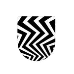 Black And White Zigzag Dazzle Print Toilet Lid Cover