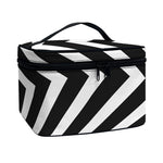 Black And White Zigzag Dazzle Print Travel Makeup Bag
