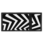 Black And White Zigzag Dazzle Print Trifold Wallet