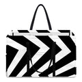 Black And White Zigzag Dazzle Print Utility Tote Bag