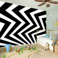 Black And White Zigzag Dazzle Print Wall Sticker