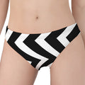 Black And White Zigzag Dazzle Print Women's Panties