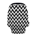 Black And White Zigzag Pattern Print Baby Seat Cover