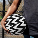 Black And White Zigzag Pattern Print Basketball