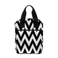 Black And White Zigzag Pattern Print Bible Tote Bag