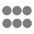 Black And White Zigzag Pattern Print Coaster Set