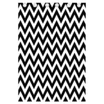Black And White Zigzag Pattern Print Curtain