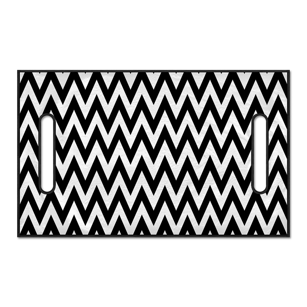 Black And White Zigzag Pattern Print Golf Cart Seat Cover