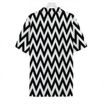 Black And White Zigzag Pattern Print Hawaiian Shirt