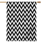 Black And White Zigzag Pattern Print House Flag