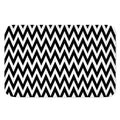 Black And White Zigzag Pattern Print Indoor Door Mat