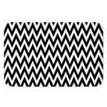 Black And White Zigzag Pattern Print Indoor Door Mat