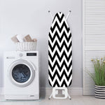 Black And White Zigzag Pattern Print Ironing Board Cover