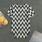 Black And White Zigzag Pattern Print Men's Bodysuit
