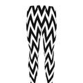 Black And White Zigzag Pattern Print Men's Leggings