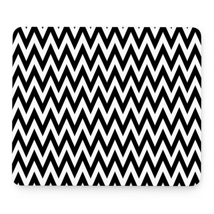 Black And White Zigzag Pattern Print Mouse Pad