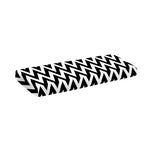 Black And White Zigzag Pattern Print Piano Keyboard Cover