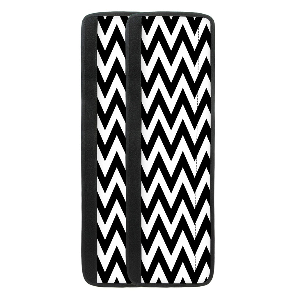 Black And White Zigzag Pattern Print Refrigerator Handle Covers