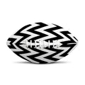 Black And White Zigzag Pattern Print Rugby Ball